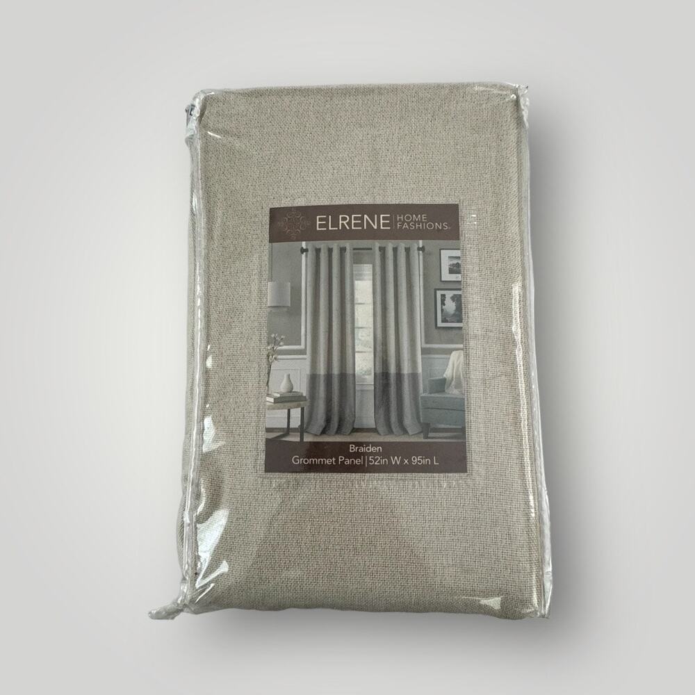 Elrene Braiden Grommet Curtain Panel 52x95 In
